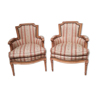 Pair of Louis XVI style armchairs