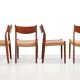 Ensemble de quatre chaises Marten Franckena en teck et corde de papier pour Fristho