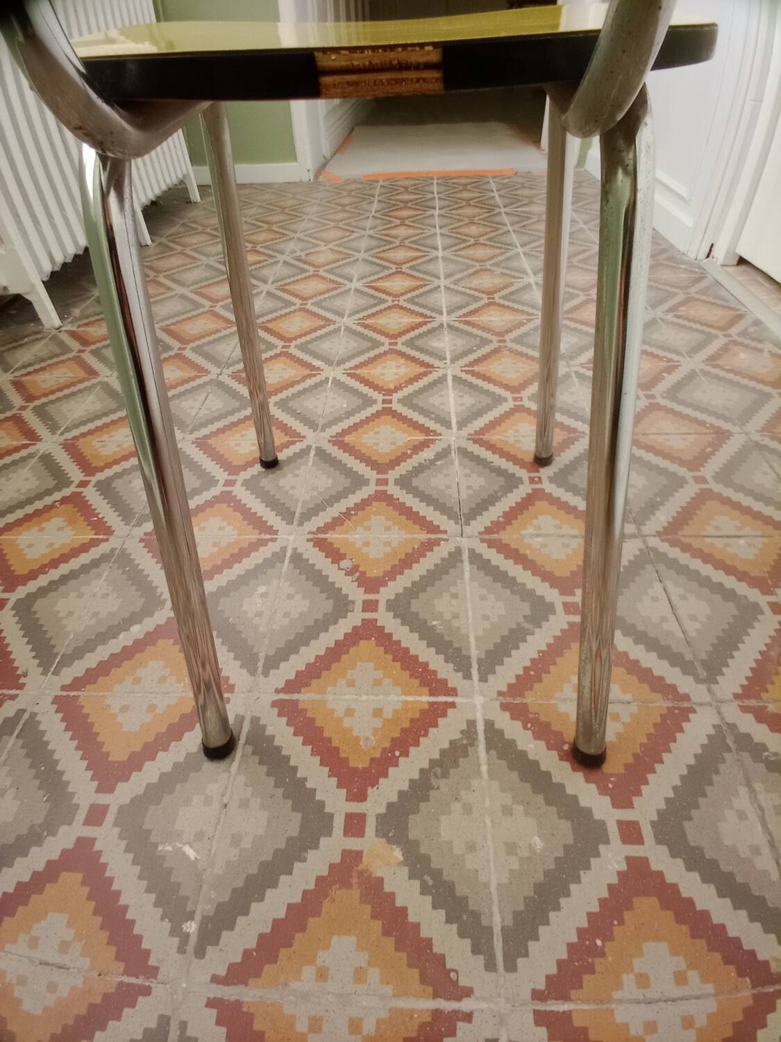 Yellow formica chair