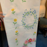Flowery tablecloth