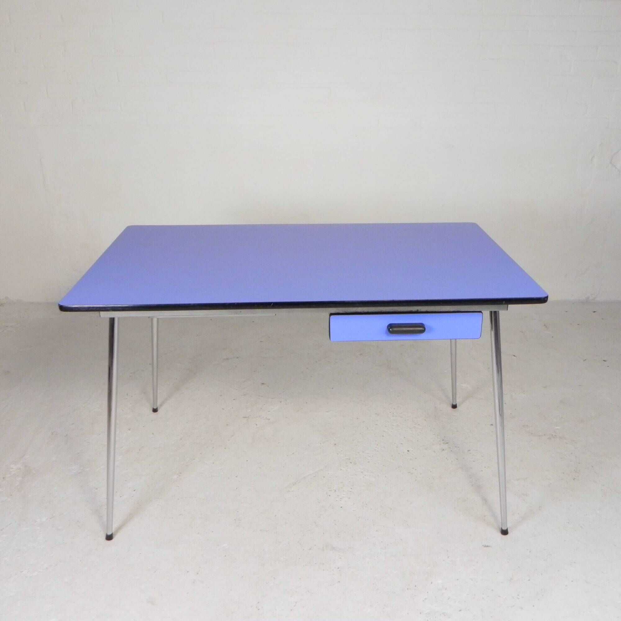 Formica table, desk with 2 drawers, 1950s