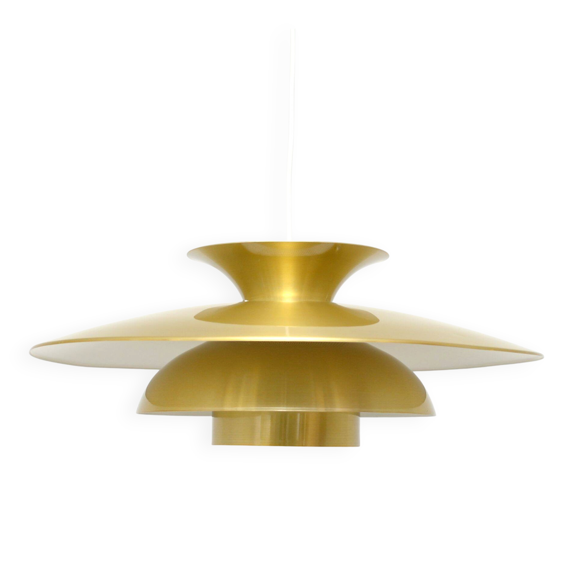 Large gold lamp, Denmark 1970s
