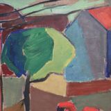 House obscured by a tree by Harry Martinson