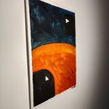 Signed abstract painting