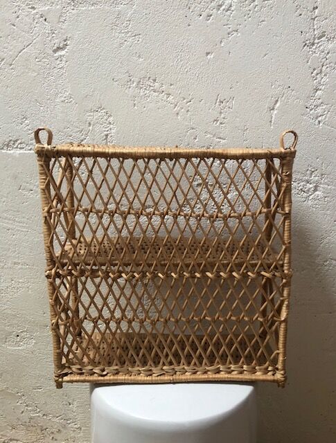 Rattan and wicker shelf