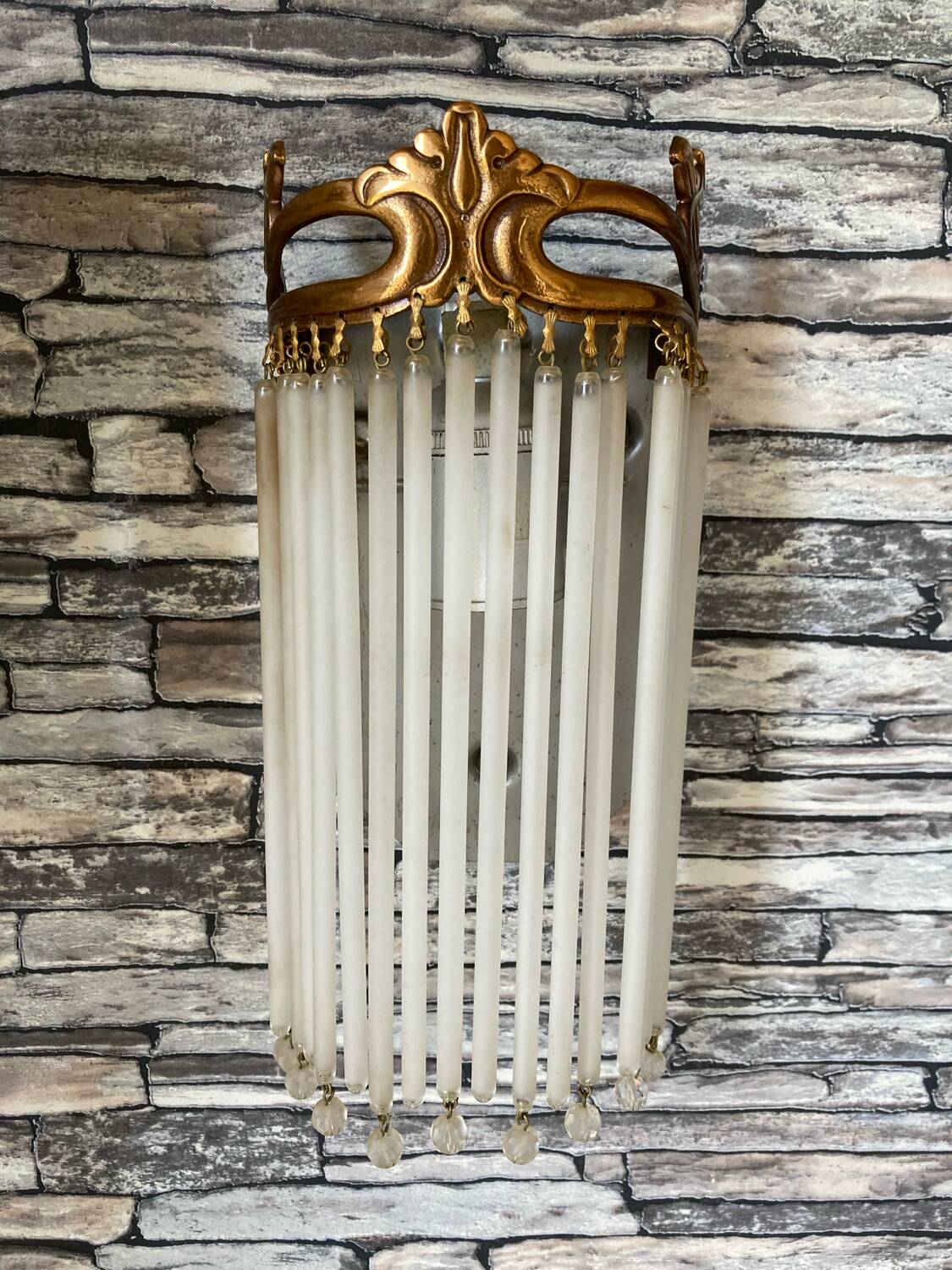 Guimard-style sign neck lamp with two wall lights