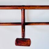 1900 Art Nouveau curved wood cloakroom