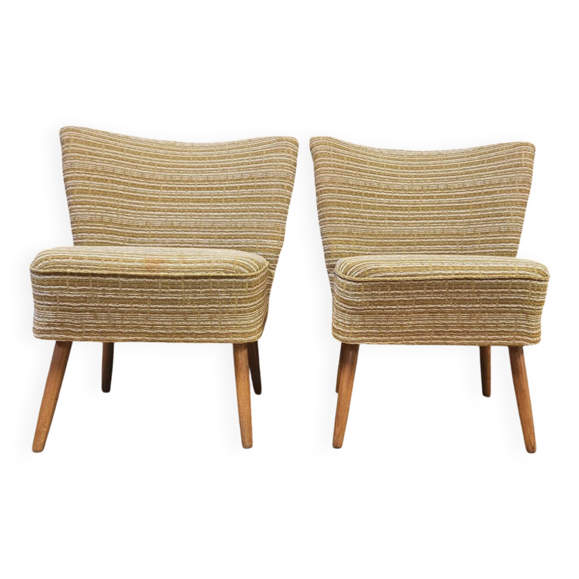 Pair of vintage 1960s cocktail armchairs