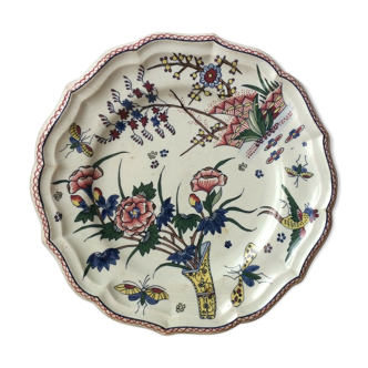 Plate in earthenware Vieux Rouen