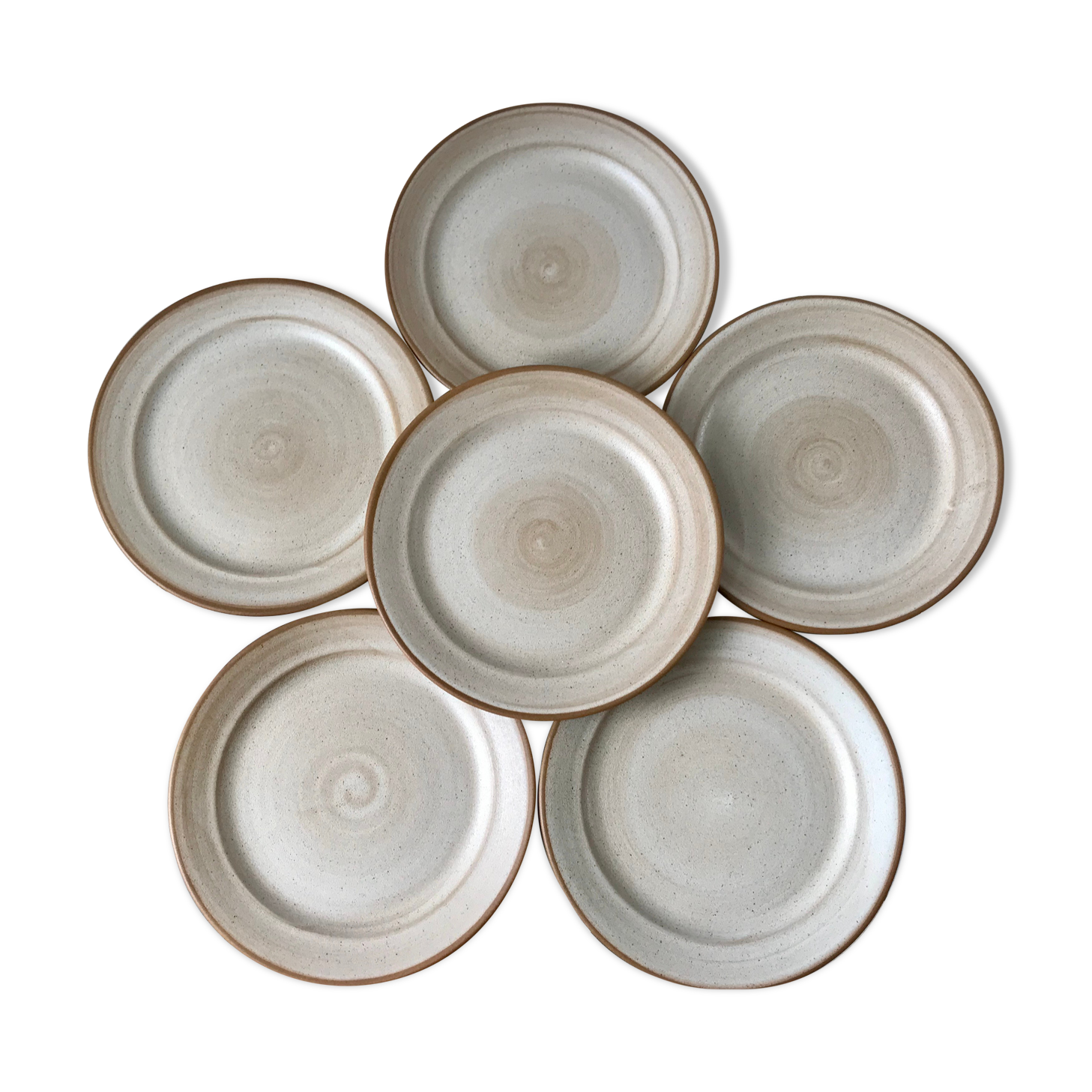 Lot De 6 Assiettes Plates En Grès Cosy & Trendy ALTO - Diamètre 26 Cm, Couleur Grise - Lavable Au Lave-vaisselle - 6