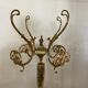 Marble and brass coat rack