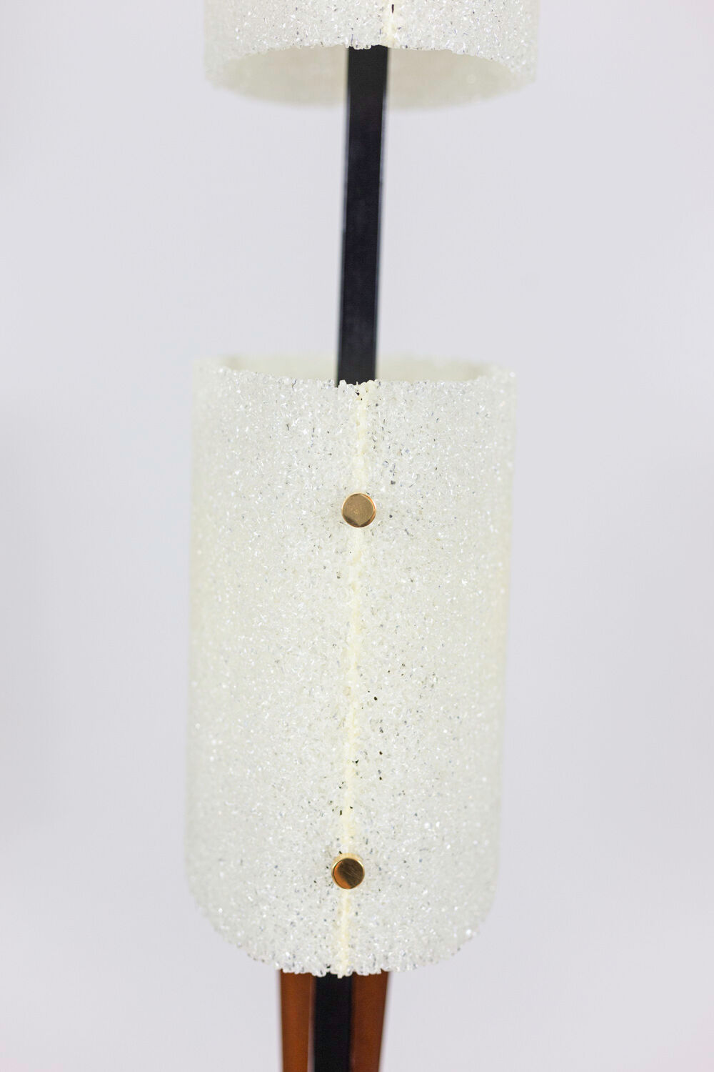 Granite resin and wood lamppost, 1950s