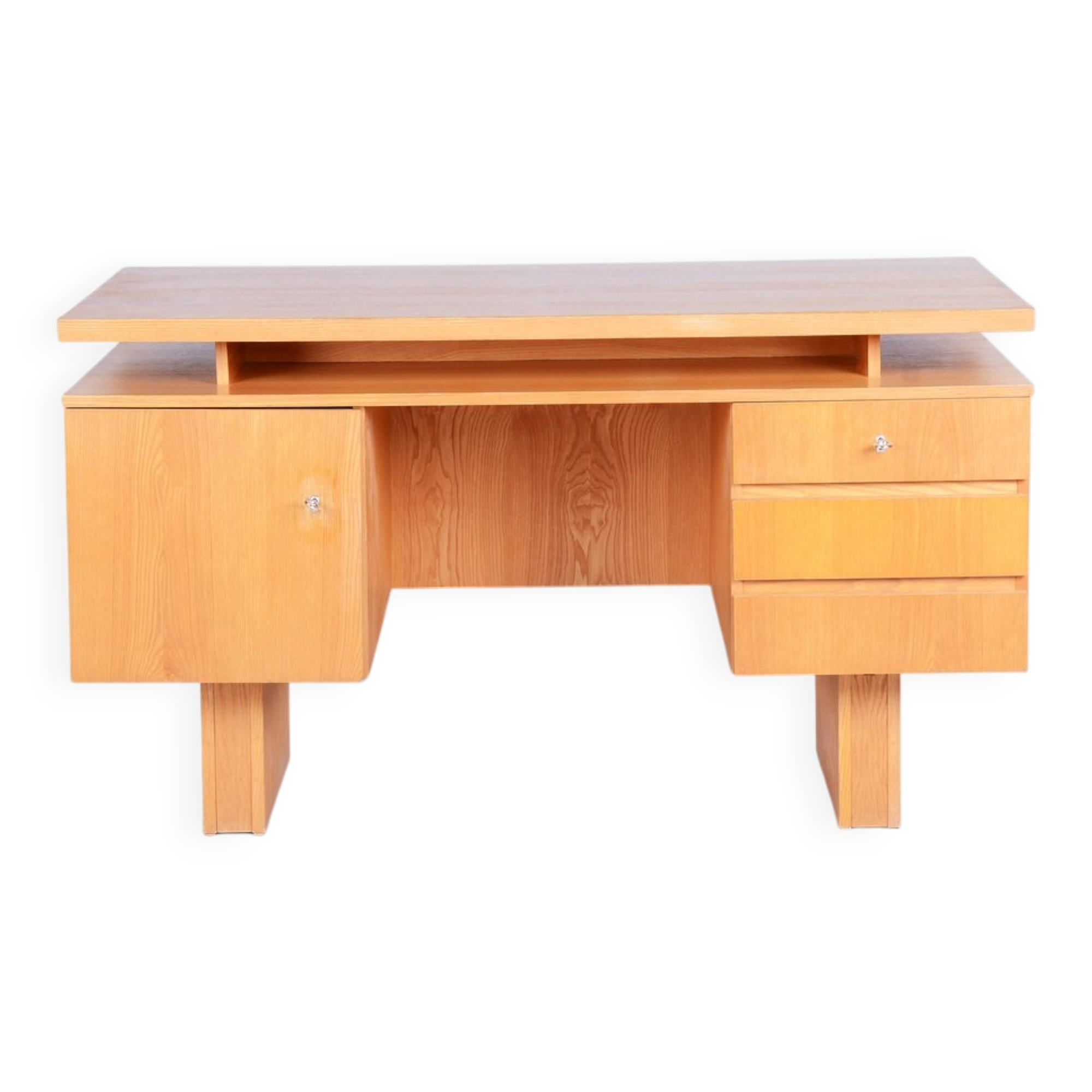 Mid-Century Ash Writing Desk, Czechoslovakia, 1960s