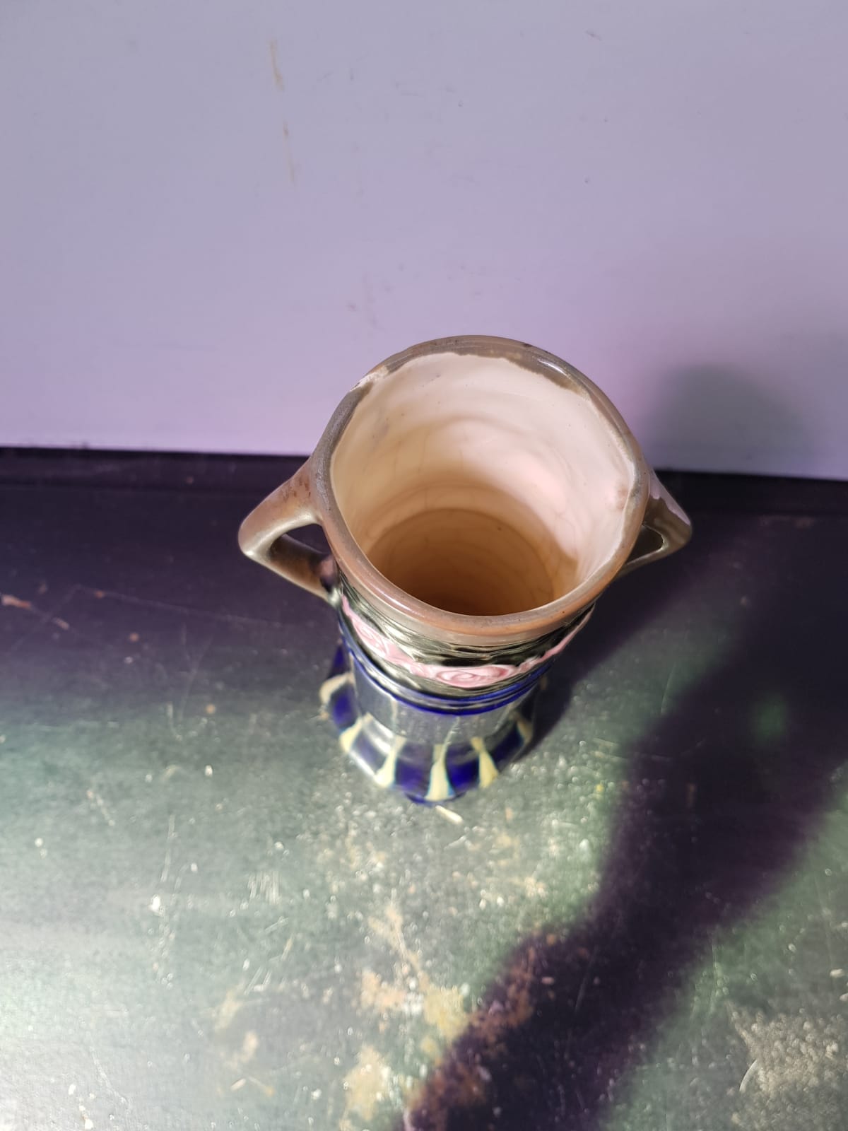 Old Vase Roll ART DECO + Coves Ceramic Enamelled Vintage