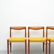 Danish vintage teak dining chairs by HW Klein for Bramin, set of 4