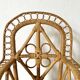 Rattan armchair peacock for doll