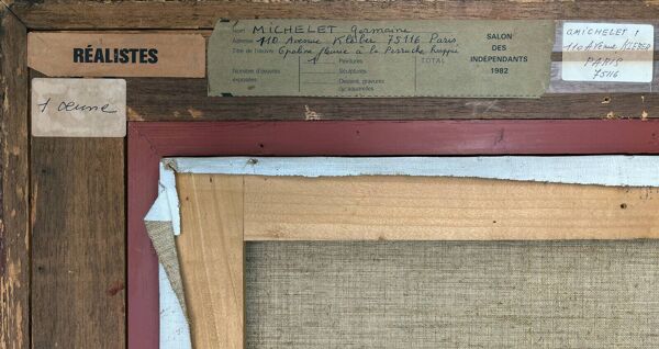 Pendant Gd Tableaux HST ''Bouquet de fleurs'' signé Germaine Michelet+ cadre