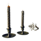 Pair of brass thumb candlesticks