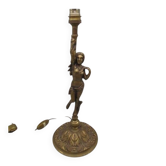 Antique bronze lamp base