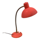 Articulated desk lamp, red granite metal, 1960