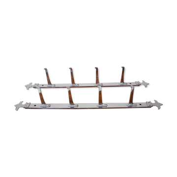 -chrome meat holders,1930s,czechoslovakia