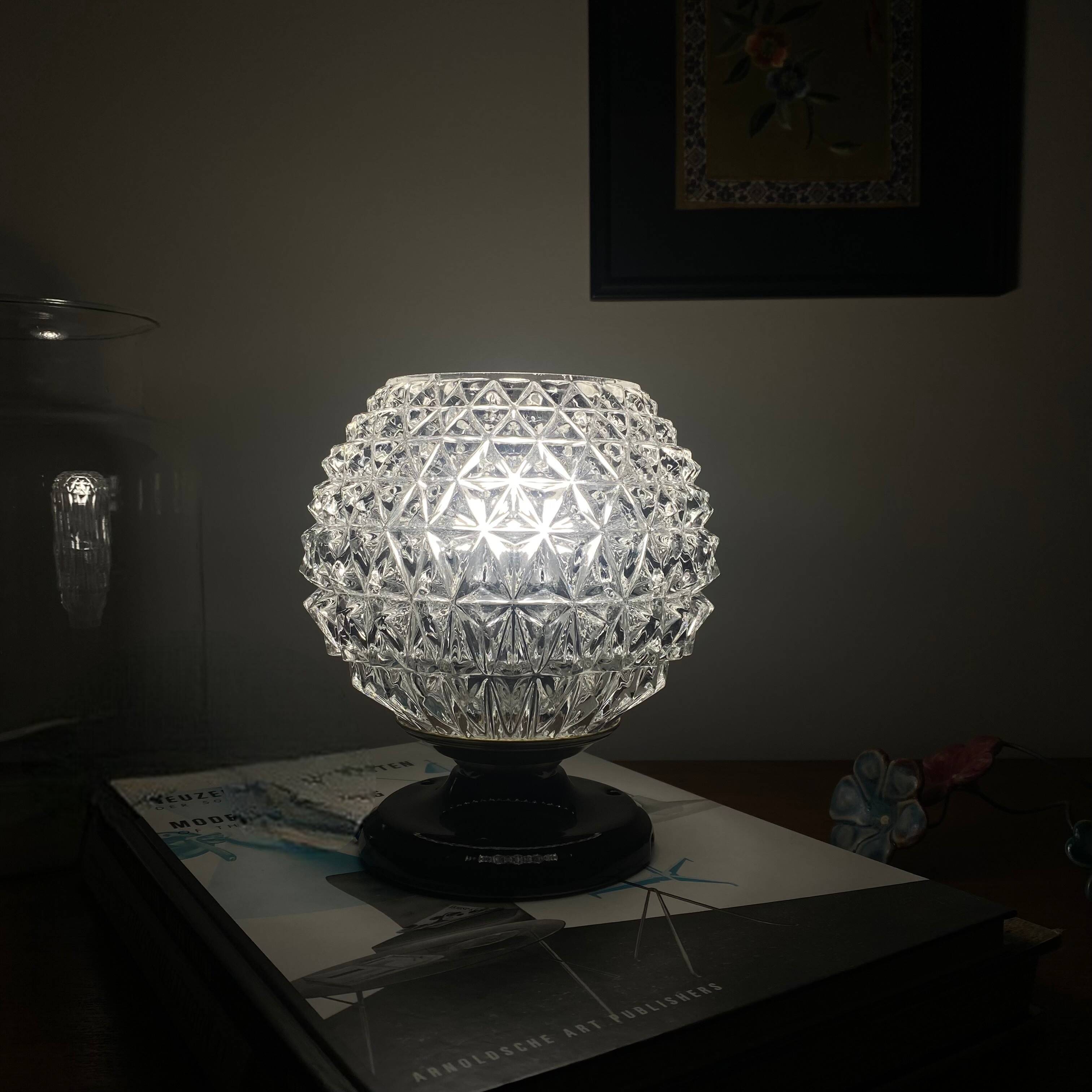 Ceiling light or globe wall light, 14 cm, porcelain rose.