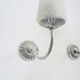 Pair of vintage metal wall sconces with glass tube 1970