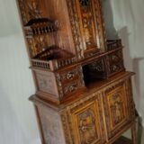Furniture 2 Breton bodies in oak wood carved with characters