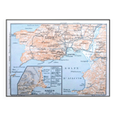 Le Golfe d'Ajaccio, plan original imprimé en 1906.