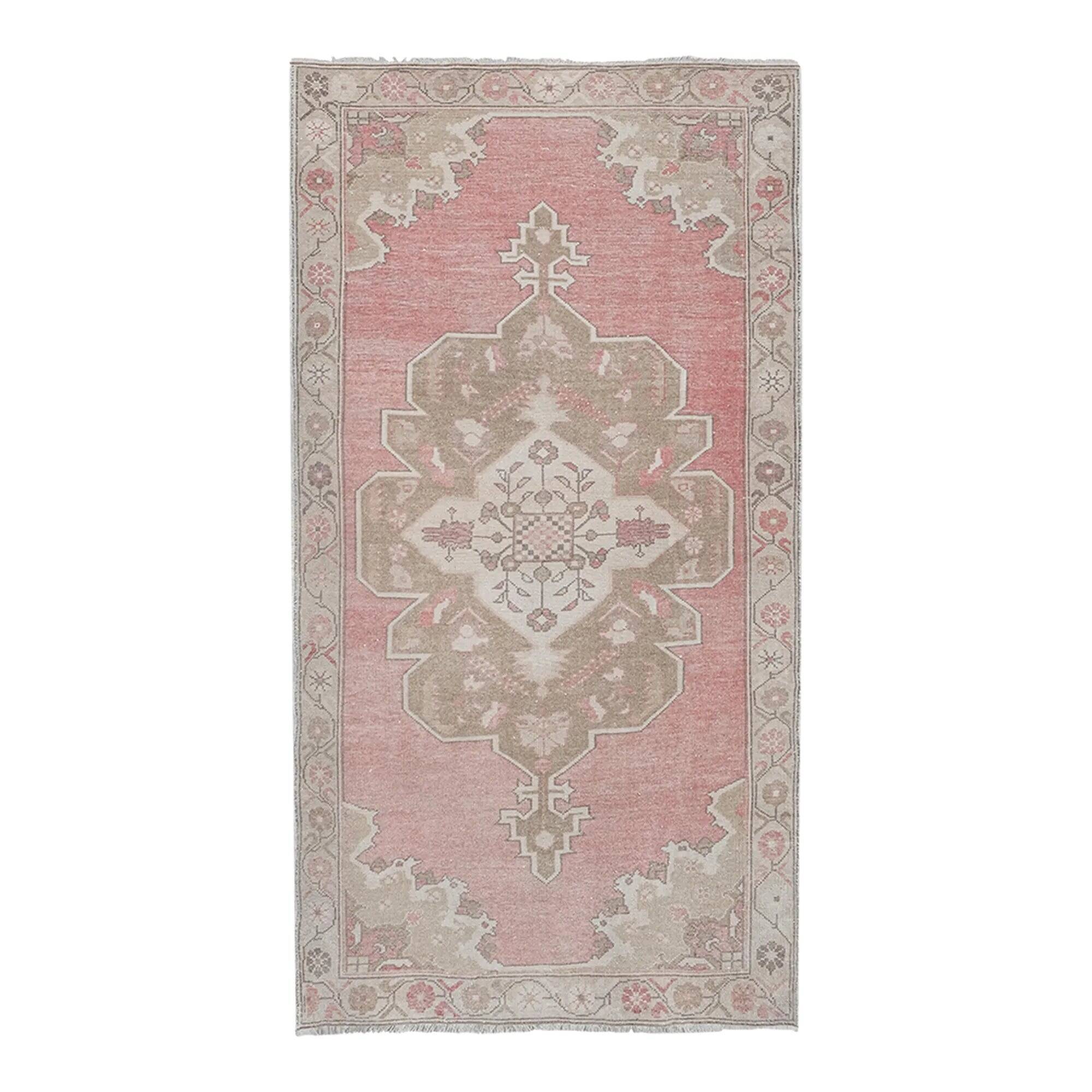 Vintage Turkish Oushak rug 138x246 cm