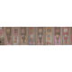 Handwoven Vintage Sivas Kilim Runner in Green Geometric Pattern 2'8'' x 12'6''
