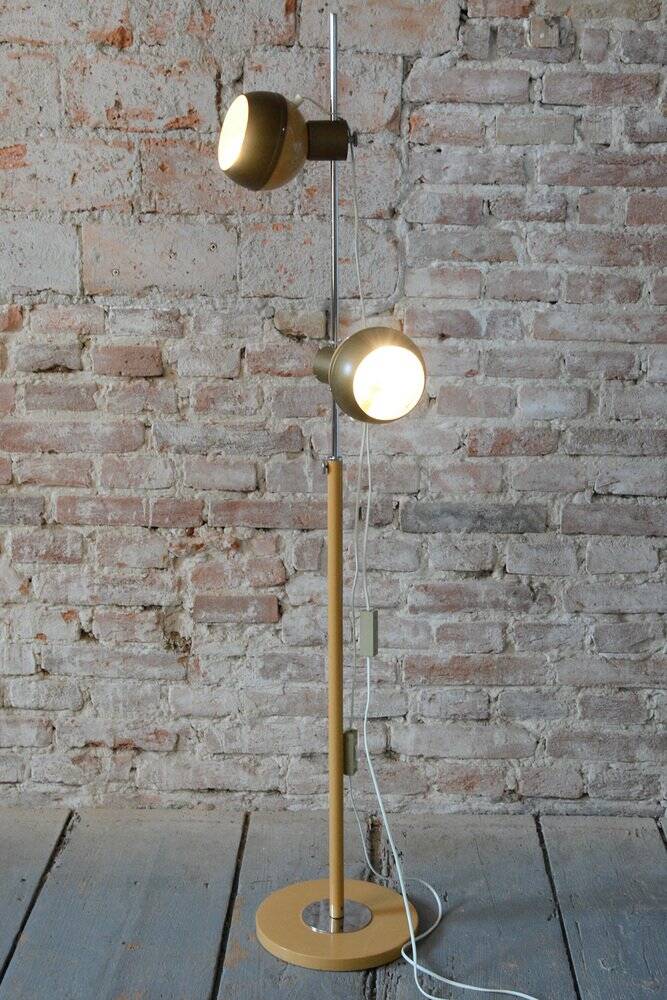 Mid-Century Floor Lamp in Metal attributed to Drukov, Czech, 1970s