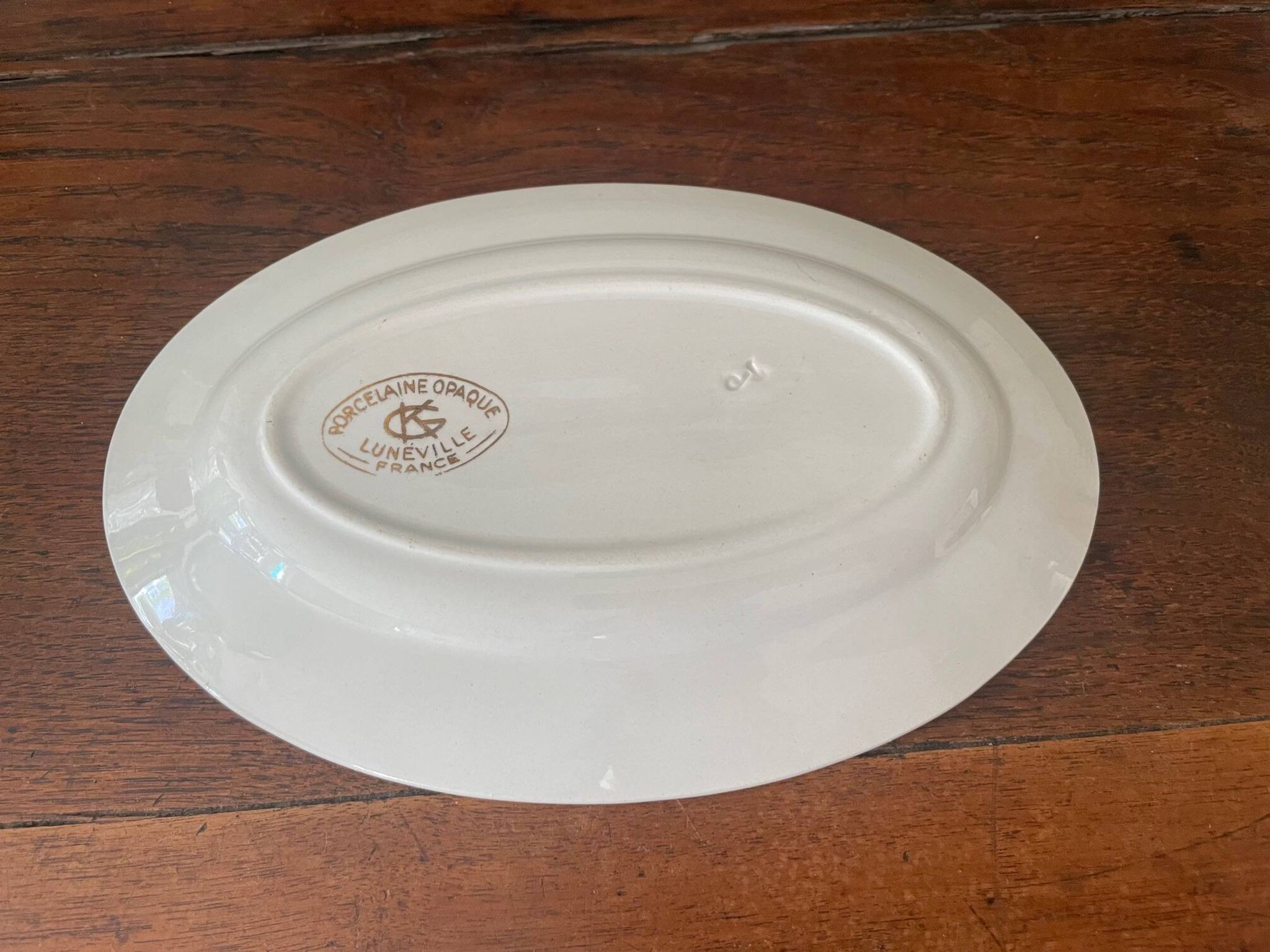 ravier en porcelaine opaque Luneville