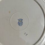 Antique Badonviller dish – Red tulip decoration