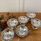 Lot de 6 coupes à dessert vintage en inox