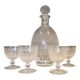 Baccarat carafe and glasses