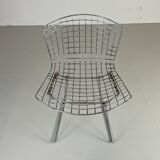 Vintage Bertoia side chair in chrome