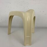 ALEXANDER BEGGE for CASALA - Tripod stool in white plastic.