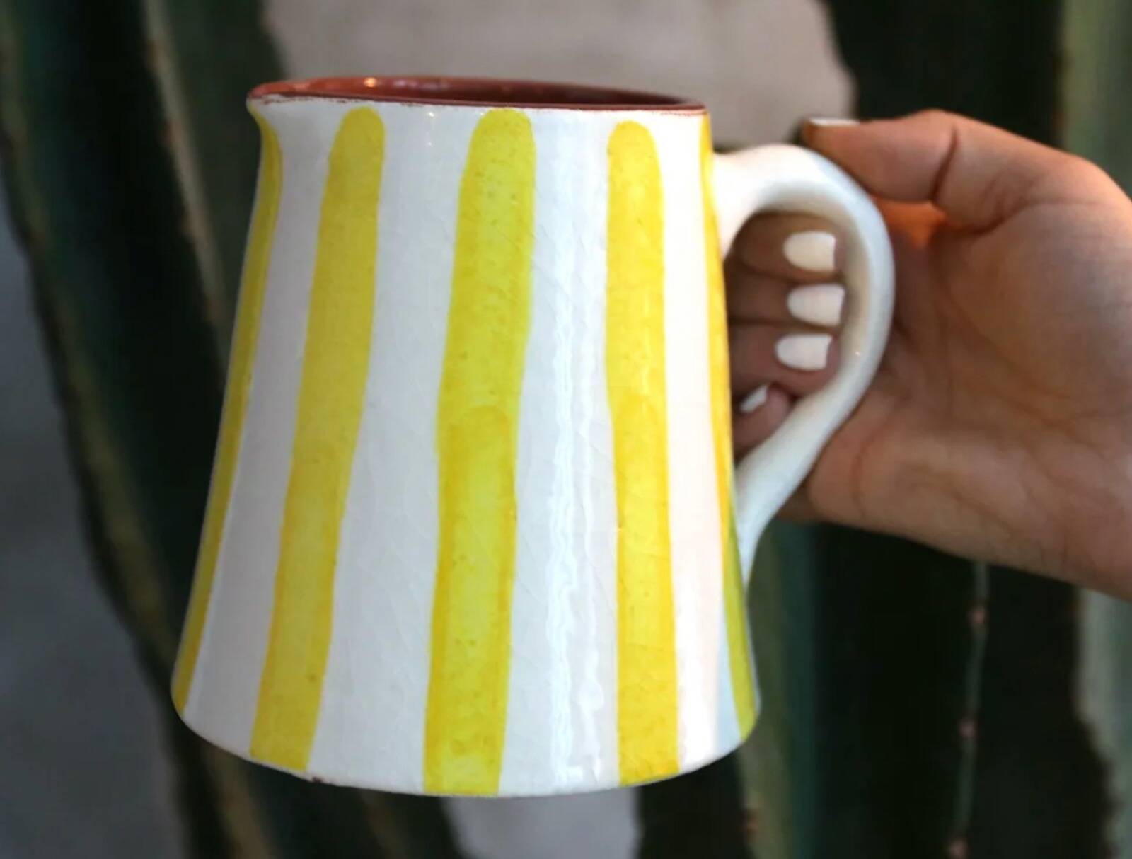 Vase Mina jaune et blanc