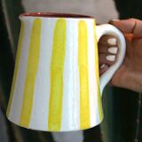 Vase Mina jaune et blanc