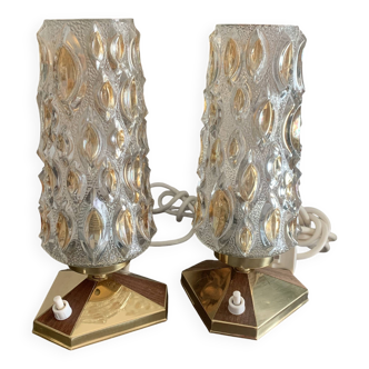 A pair of bedside lamps, 1960s/70s