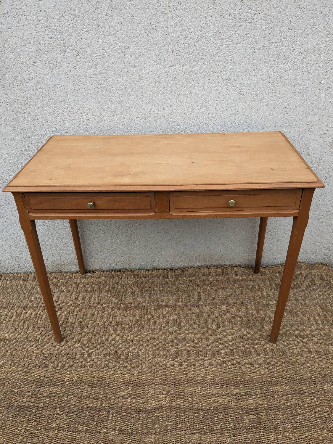 Beech desk / table 2 drawers