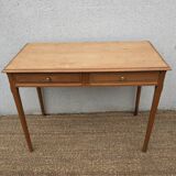 Beech desk / table 2 drawers