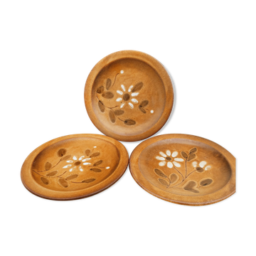 3 assiettes en céramique Vallauris