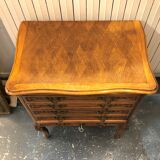 Solid wood silver cabinet with 5 drawers for 173 place settings, silver-plated metal, Solid silver