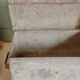 Small old white metal box