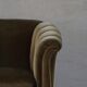 Mid-20th century, pair of Danish shell lounge chairs in green velvet, 1940s.
