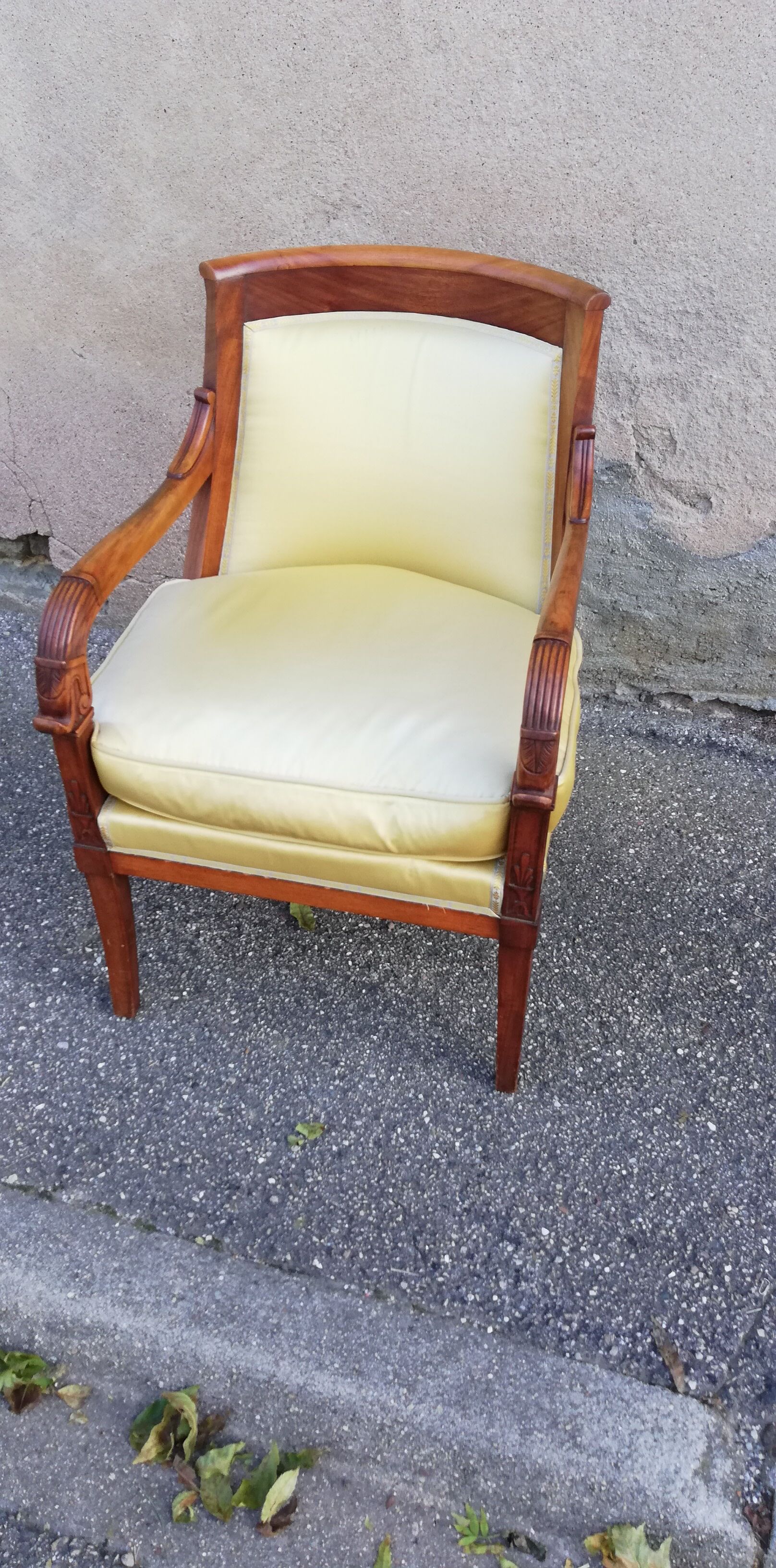 Armchair empire walnut