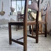 Set 4 chaises rustiques chêne De puydt, Belgique 1970