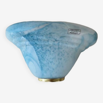 Marbled blue Murano glass wall lamp